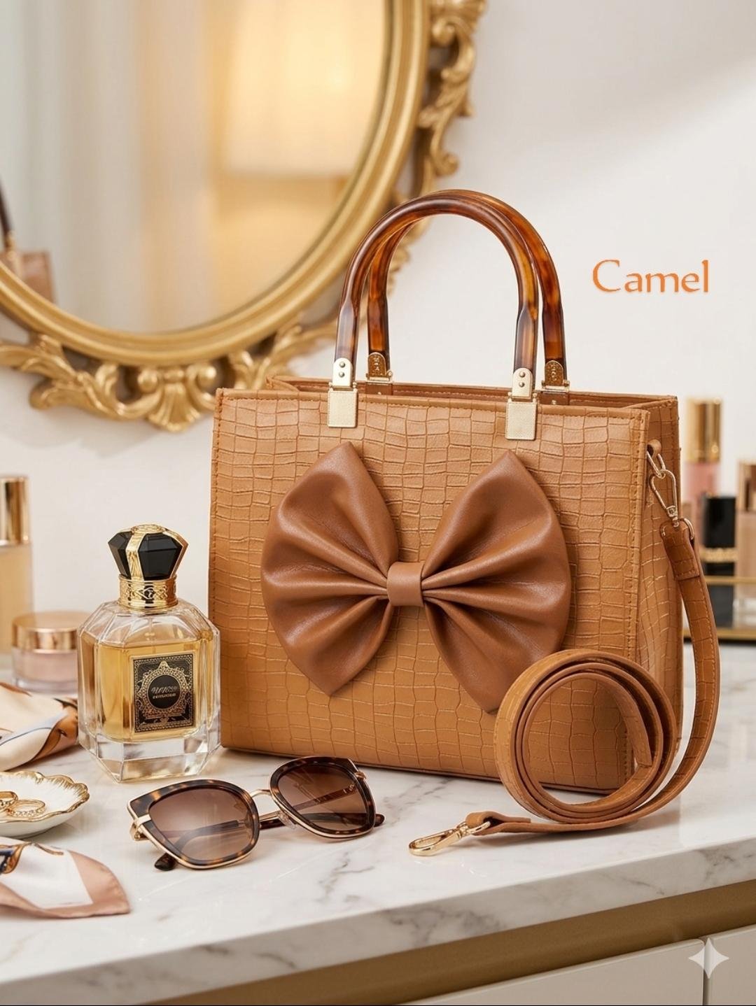 Dark Brown Bow Box for women - GENZAA