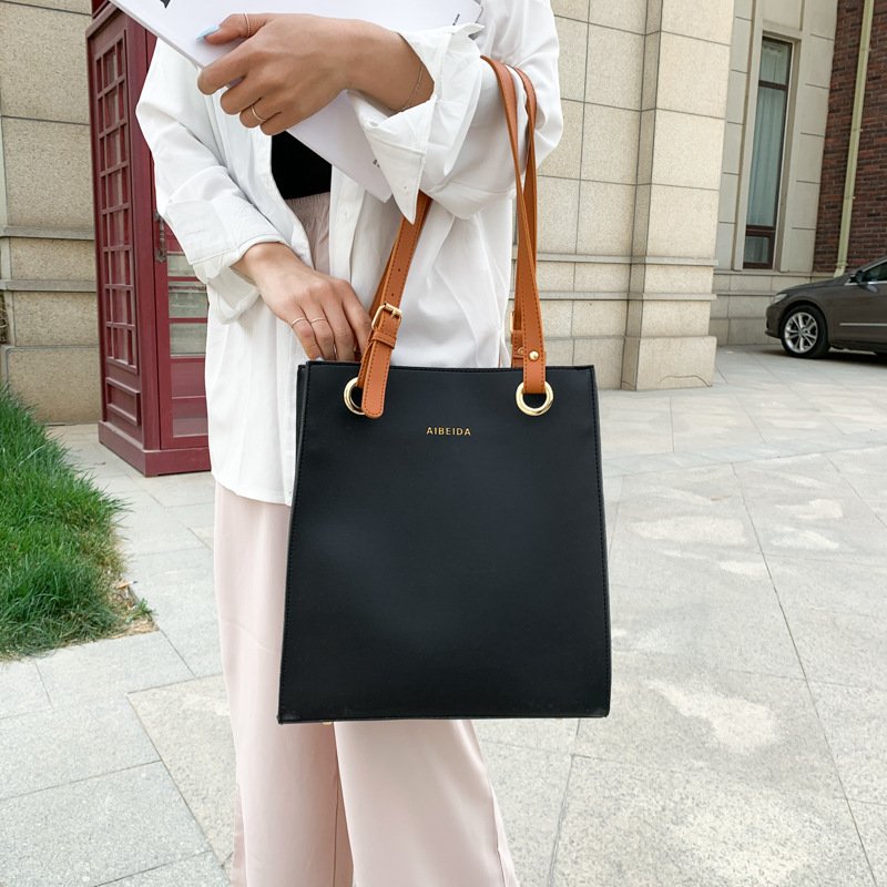 Black Korean Style Tote Bag for Daily Use for women - GENZAA