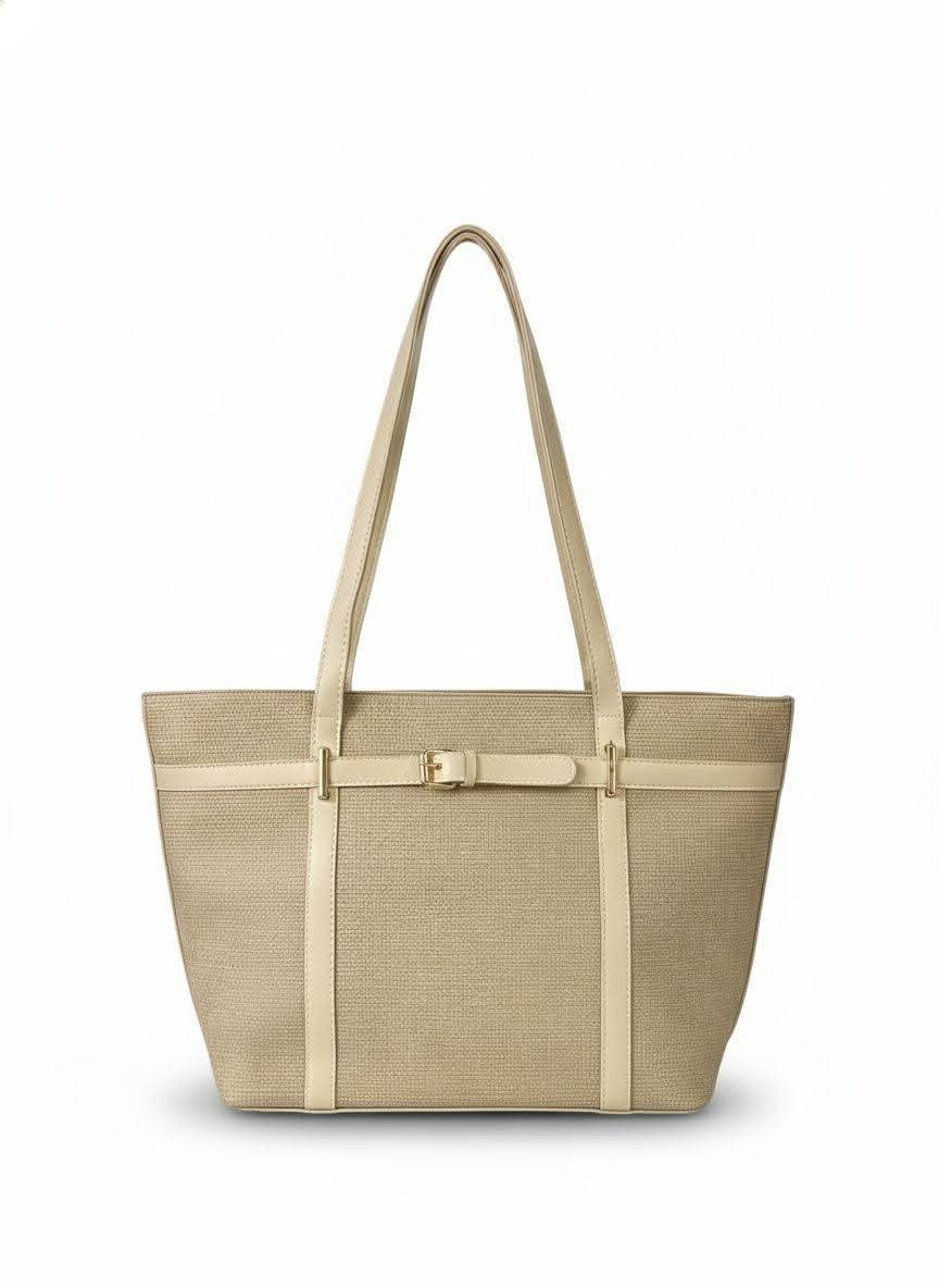 Black Buckle Tote for women - GENZAA