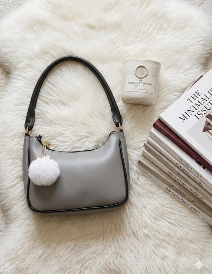 Black Luna Mini Shoulder Bag for women - GENZAA
