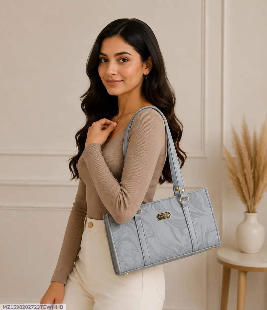 Purple Women's Leather Plain Shoulder Bag - GENZAA
