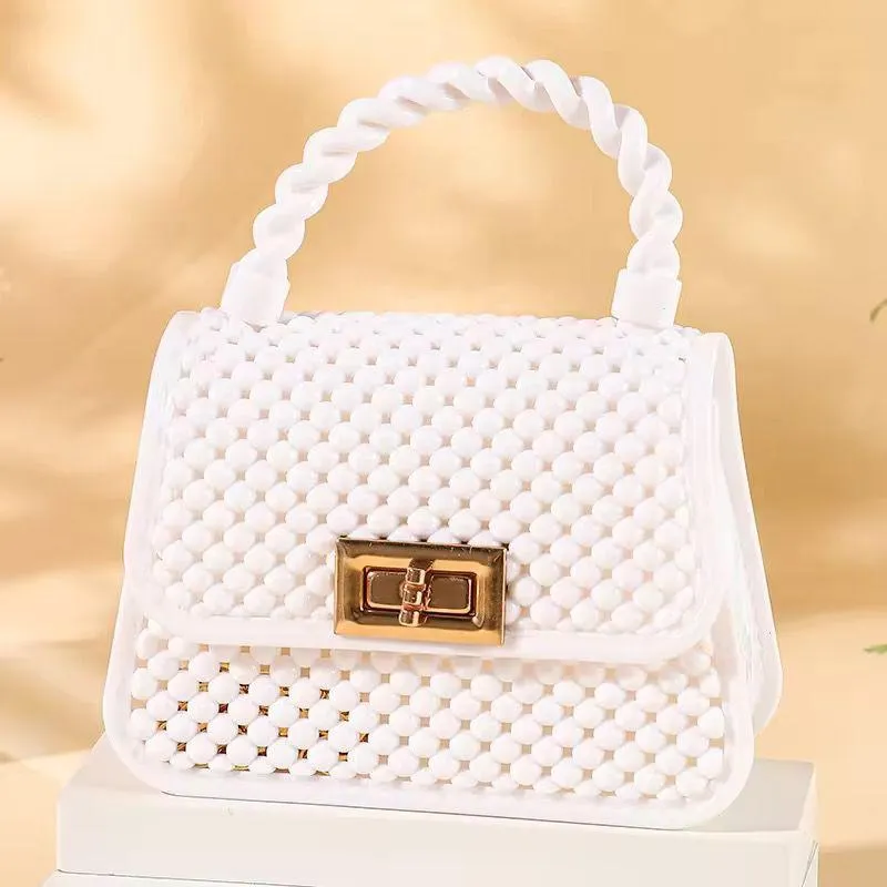 Green Mint Twisted Handle Mini Bag with Gold Buckle for Girls - GENZAA